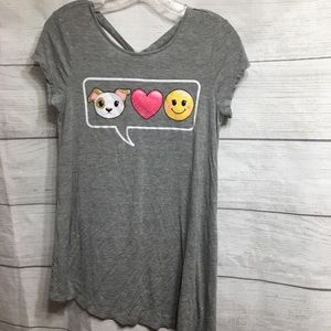 Justice Emoji shirt-Girls 18*dog*heart*smile